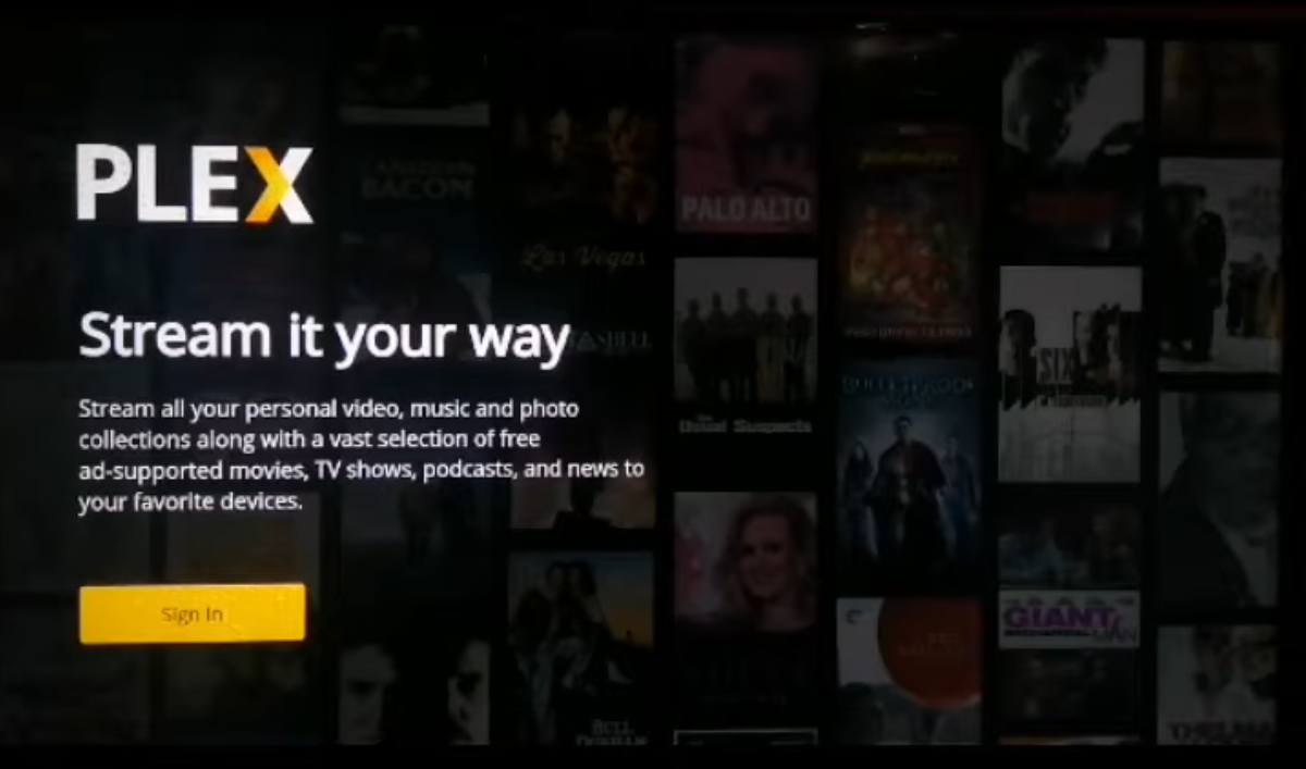 Plex TV sign-in options